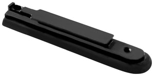 Robuster Wandclip zur Befestigung von Absperrpfosten an vertikalen Flächen in Grau