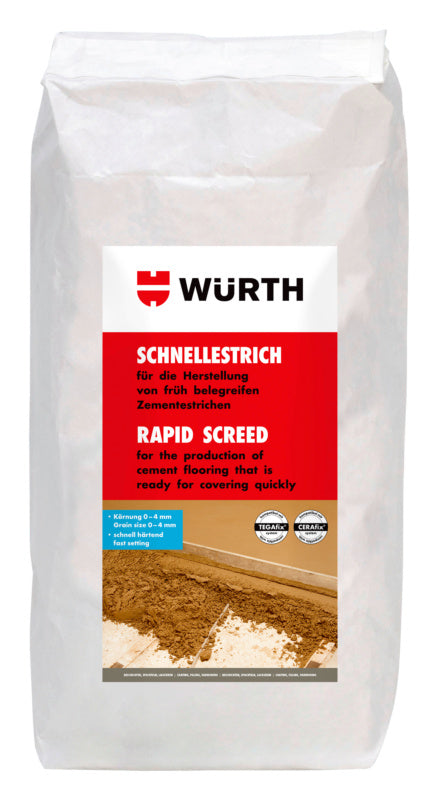 A 25kg bag of ESTC-SCHNELL with a particle size of 0-4mm.