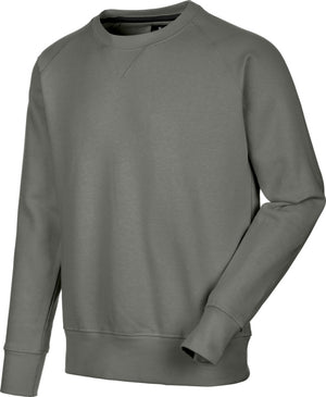 Graues Sweatshirt JOB+ SMOKE mit Kängurutasche und elastischen Bündchen für optimalen Komfort.