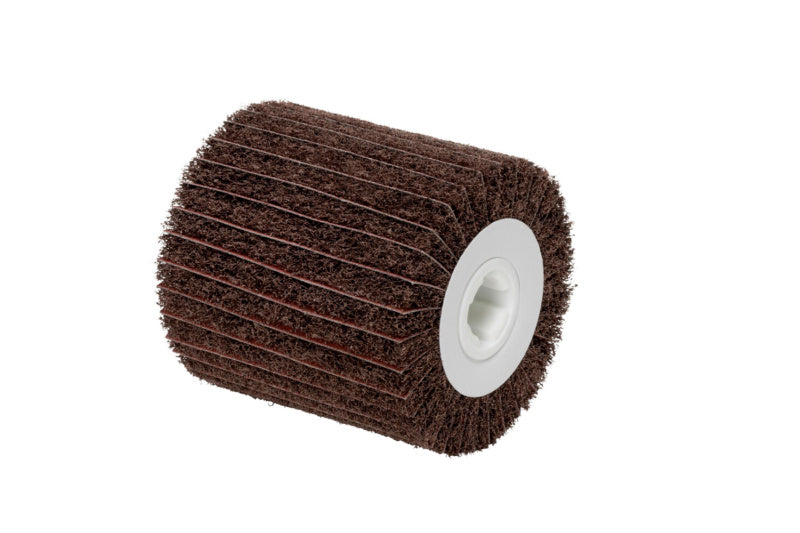 Schleifwalze aus Vlies und Leinen mit flexibler Struktur für gleichmäßige Oberflächenbearbeitung.