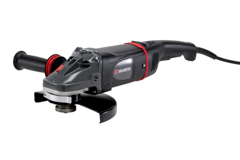 Elektrowinkelschleifer mit 230 mm Schleifteller und ergonomischem Griff für präzises Arbeiten.