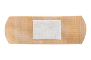 Wundpflaster in hautfreundlichem Material, 70 mm x 25 mm, 45 Stück in steriler Verpackung.