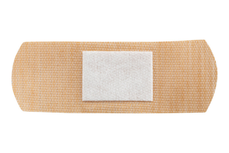 Wundpflaster in hautfreundlichem Material, 70 mm x 25 mm, 45 Stück in steriler Verpackung.