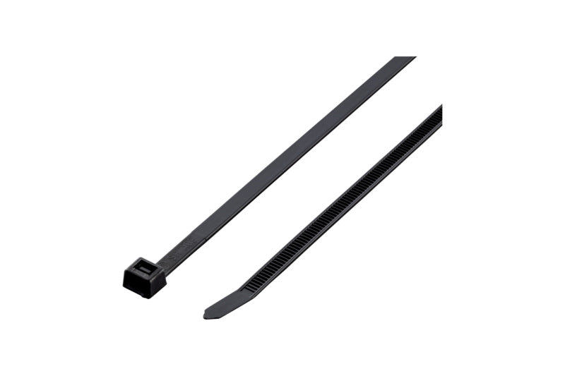 Schwarze Bindemittel mit 4,8 mm Durchmesser und 370 mm Länge, verpackt in 100 Einheiten.