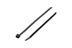 Schwarze Kabelbinder 3,6x200 mm, 100 Stück, robust und flexibel für Elektroinstallationen.