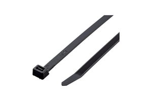 Schwarze Kabelbinder mit einer Länge von 750 mm und einer Breite von 7,6 mm in 50er Packung.