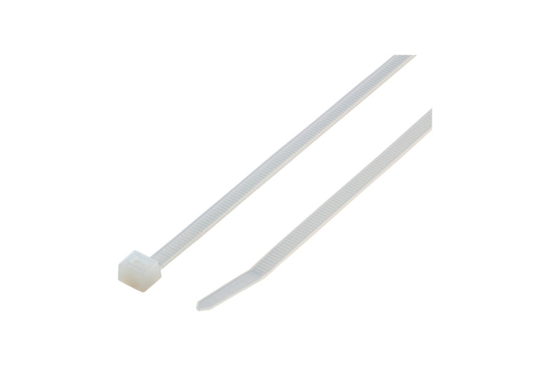 Kabelbindemittel in natürlicher Farbe, 4,8 mm Durchmesser und 370 mm Länge, 100 Einheiten.