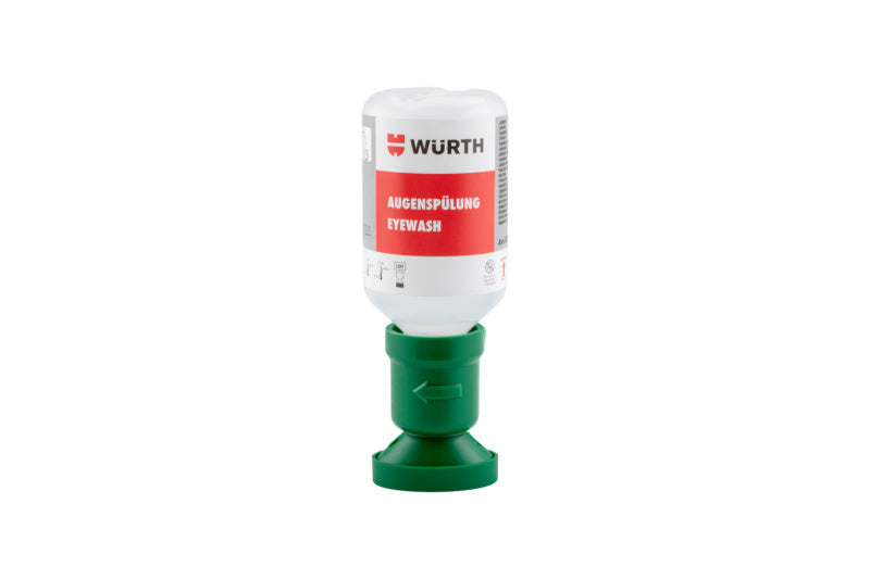 Augen- und Körperspülung AUGSPUEL in einer 200 ml Flasche mit praktischem Sprühaufsatz.