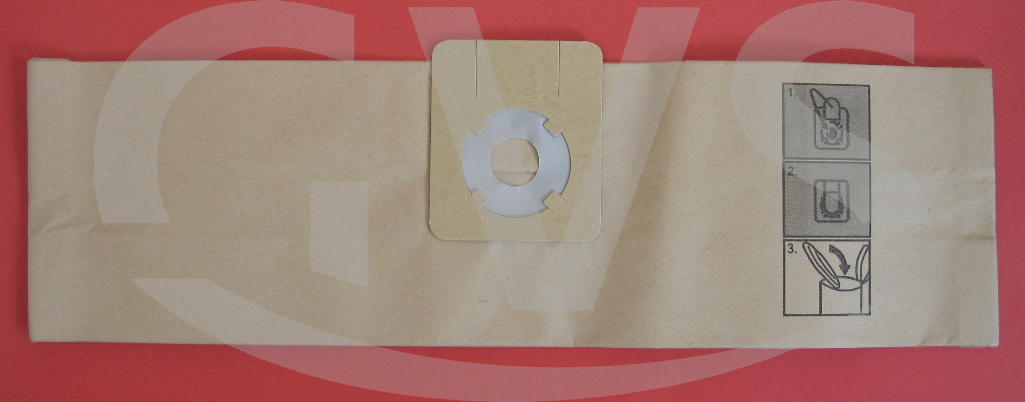 Papierfilterbeutel mit Anleitung zur Entsorgung.