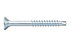 Spanplattenschraube mit Bohrspitze und Rundkopf in verzinktem Stahl, Größe RW20