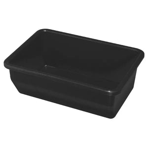 Desinfektionswanne in Anthrazit, 45L, aus Rezyklat mit ergonomischen Griffen für einfache Handhabung.