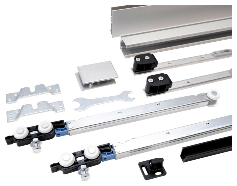 Schiebetürbeschlag SHIEBTRBSHLG-SCHIMOS80HSD-MBSI in robustem Design für Zimmertüren.