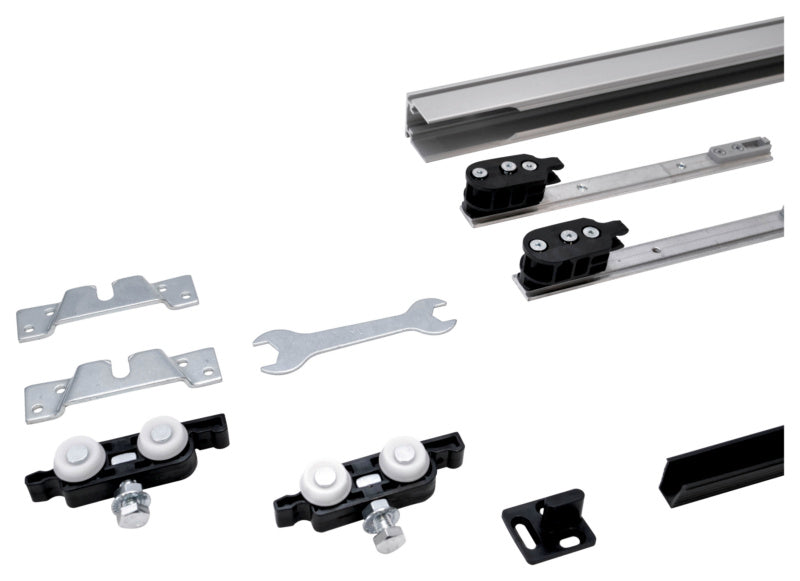 Schiebetürbeschlag für Zimmertüren mit modernem Design und robuster Konstruktion.