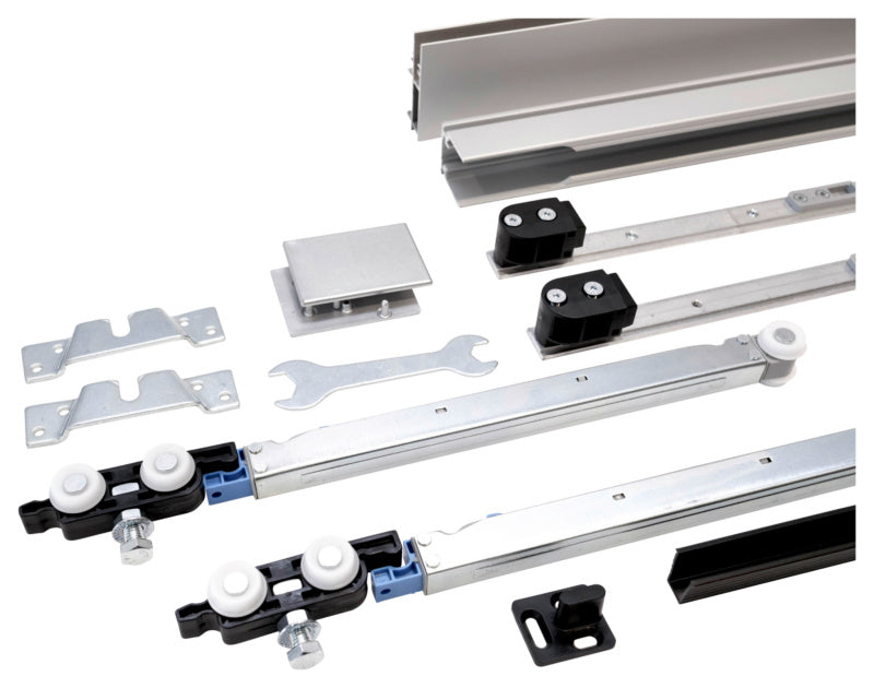 Schiebetürbeschlag für Zimmertüren in robustem Design mit einfacher Montage und präziser Mechanik.