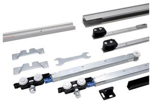 Schiebetürbeschlag aus robustem Material mit modernem Design für Zimmertüren.