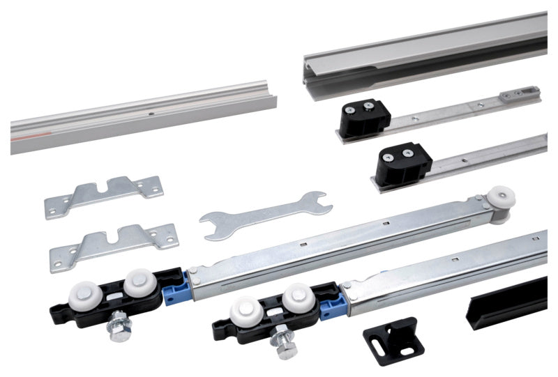 Schiebetürbeschlag aus robustem Material mit modernem Design für Zimmertüren.