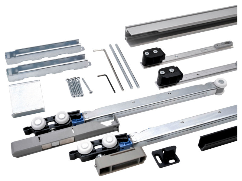 Moderner Schiebetürbeschlag für Zimmertüren mit robustem Material und geräuschloser Führung.