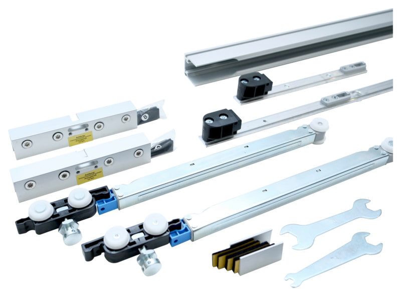 Schiebetürbeschlag aus robustem Material mit elegantem Design für Zimmertüren.