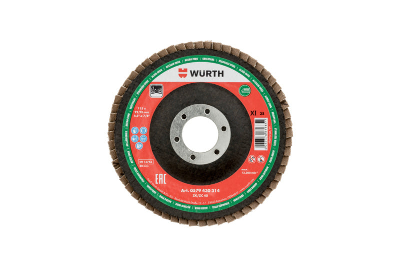 Lamellenfächerschleifscheibe LFSHLFSHB ZK GWB mit Keramikkorn für Metallbearbeitung und Winkelschleifer