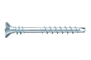 Spanplattenschraube mit Bohrspitze, ideal für Holzverbindungen.