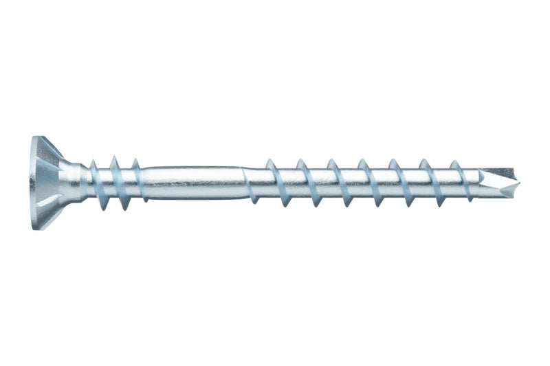 Spanplattenschraube mit Bohrspitze, ideal für Holzverbindungen.