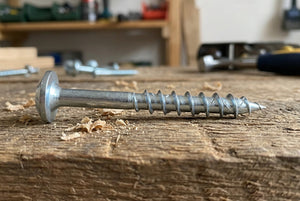 Spanplattenschraube mit Scheibenkopf, verzinkt, für Holz- und Spanplatten, Größe RW50