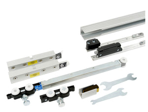 Moderner Schiebetürbeschlag für Zimmertüren aus robustem Material mit elegantem Design.