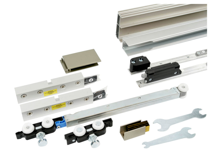 Moderner Schiebetürbeschlag SHIEBTRBSHLG-SCHIMOS80GSDR-MBA2 aus robustem Material für Zimmertüren.