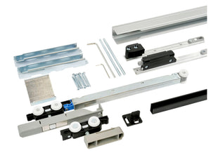 Schiebetürbeschlag aus robustem Material mit elegantem Finish für Innentüren.