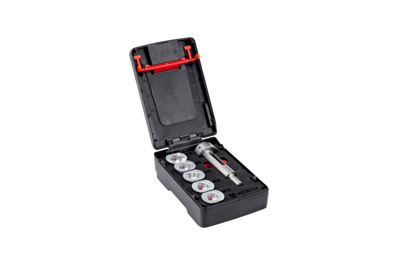 Halter Schneideisen Sortiment HALT in einer Aufbewahrungsbox mit verschiedenen Schneideisen.