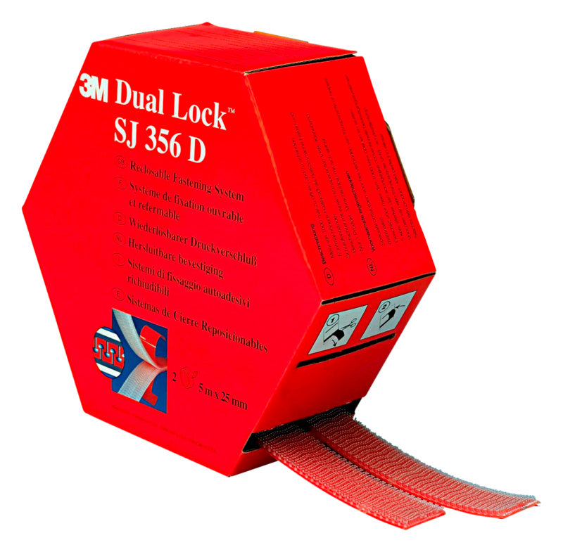 Selbstklebendes Klettband SJ356D in Schwarz, ideal zur Befestigung und Organisation von Gegenständen.