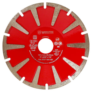 Diamanttrennscheibe TSHB-DIA-KURVE-BO22,23 mit 125 mm Durchmesser und spezieller Kurvengeometrie.