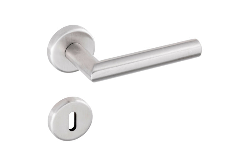 Edelstahl-Türdrücker TD-A2-A205-CLICKFIX mit ergonomischem Handgriff und modernem Design.