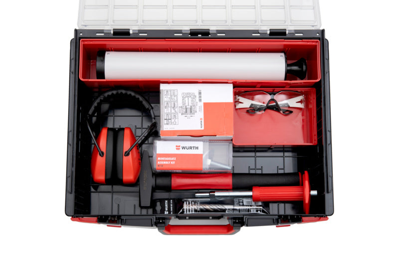 Kernbohrtechnik Diamant EL Zubehörset mit 12 Teilen für präzises Bohren in Beton und Stein.