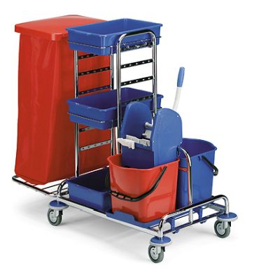 Verchromter Jumbo Quick Wagen mit großen Rädern und zusammenklappbarem Design für einfachen Transport.