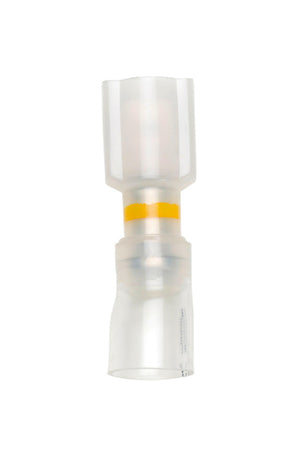 Gelbe Schrumpffolie in einer Packung mit 50 Einheiten, geeignet für 4,0-6,0 mm.