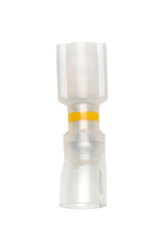 Gelbe Schrumpffolie in einer Packung mit 50 Einheiten, geeignet für 4,0-6,0 mm.