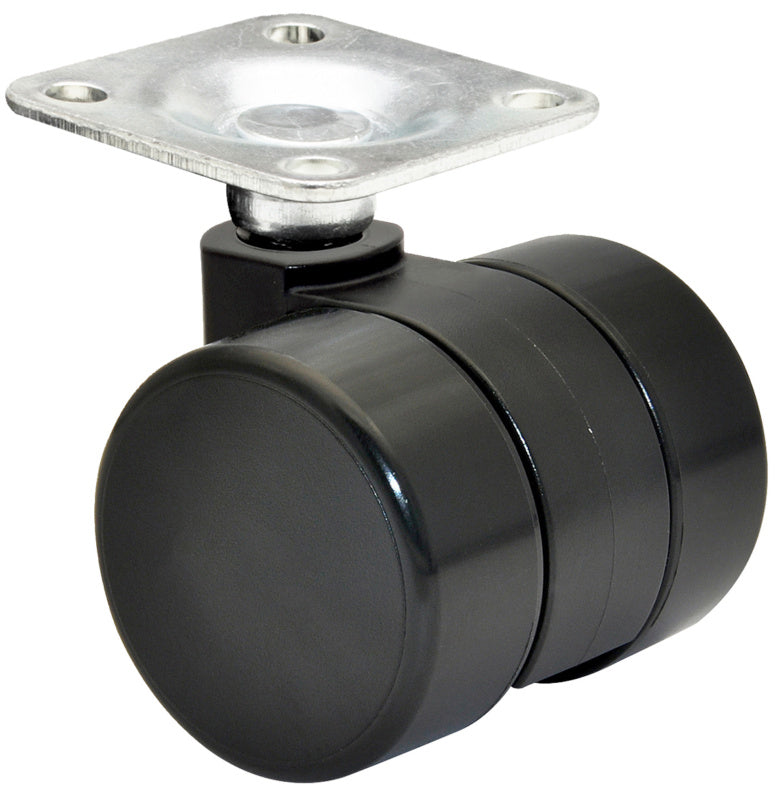 Möbelrolle MOEBLDPROLL-HART mit 75 mm Durchmesser und integriertem Bremssystem für schwere Möbel.
