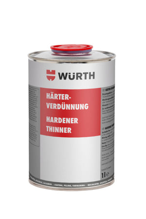 Flasche mit Verdünnung-Lack-VERDUENN, klarer Flüssigkeit, für Lacke und Farben geeignet.