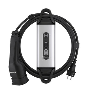 Elektroauto Ladekabel Mode 2 Typ 2 Stecker 10 Ampere 6 Meter Länge in Weiß