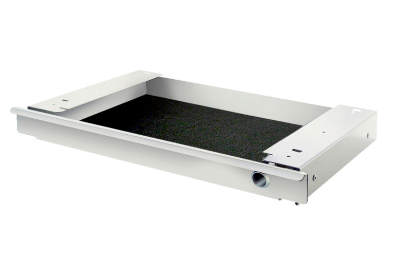 Weiße LIVA-BOX Schreibtischbox mit mehreren Fächern und den Maßen 405x263 mm für Büroorganisation