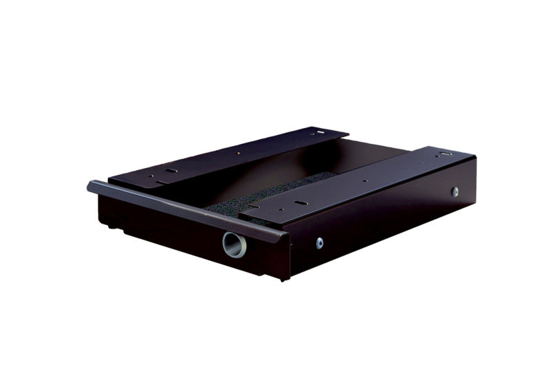 Schreibtischorganisierer in Schwarz-Weiß mit Platz für Büroartikel und minimalistisches Design.