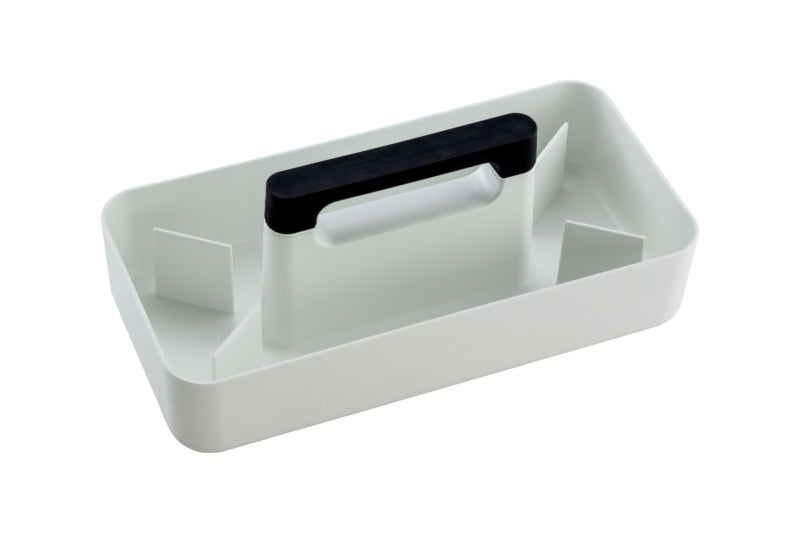 Weißer Schreibtisch-Aufbewahrungskasten mit mehreren Fächern zur Büroorganisation