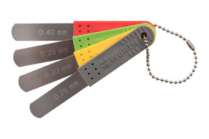 Fühlerlehre-FHLRLEHR-MOT-(AN-KETTE)-(D0,25-0,40MM)     Verpackungsinhalt    1 Einheit