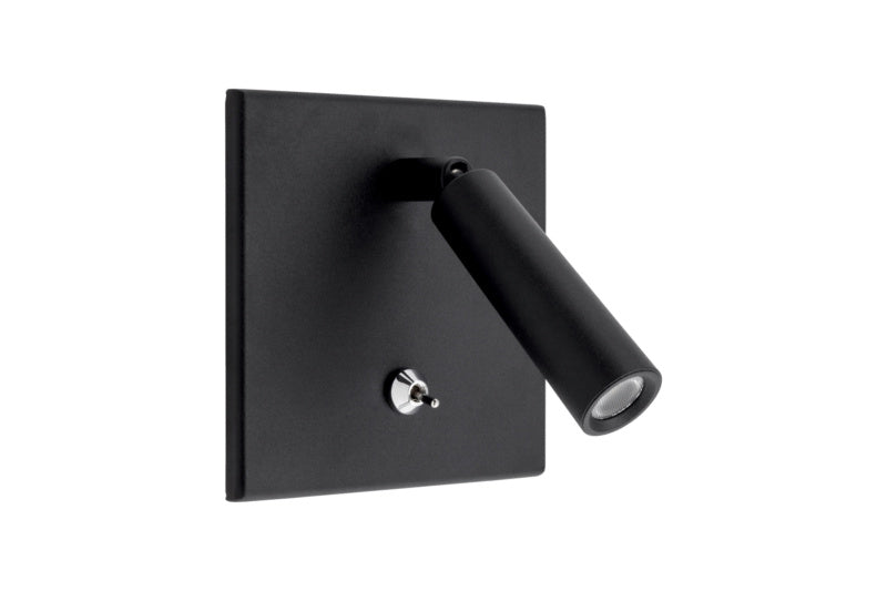 Schlafzimmerleuchte LED (BLL-230-1) in mattem Schwarz mit dimmbarem Licht und modernem Design.