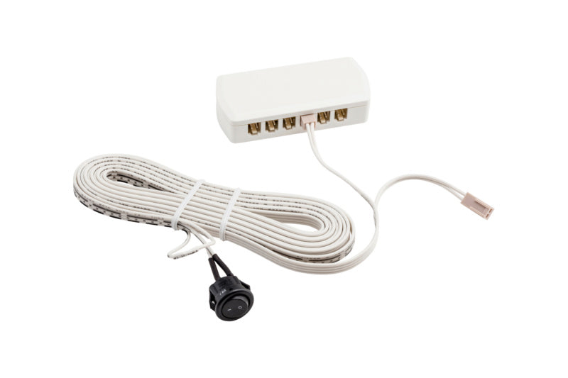 Einbau-Wippschalter 24V mit 15mm Durchmesser für elektrische Geräte und Maschinen.