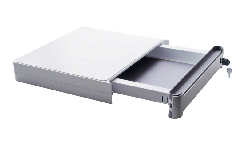 Weißer Schreibtischorganizer mit Fächern für Stifte, Notizen und Bürobedarf.