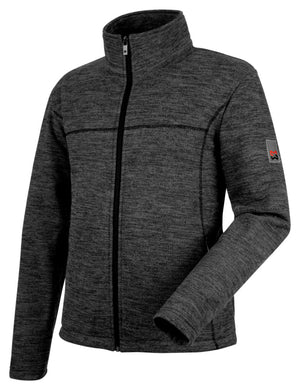 Anthrazitfarbene Fleecejacke Neso mit praktischen Taschen und modernem Schnitt für Komfort.