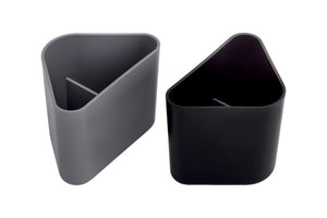 Schreibtischzubehör-Set mit Stiftehalter, Notizablage und Schublade aus nachhaltigen Materialien.