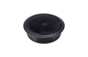 Schreibtisch-Organizer in Schwarz mit 80 mm Durchmesser für Stifte und Büroartikel.